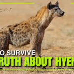Spotted hyena standing in African savanna showing strong build and alert expression
